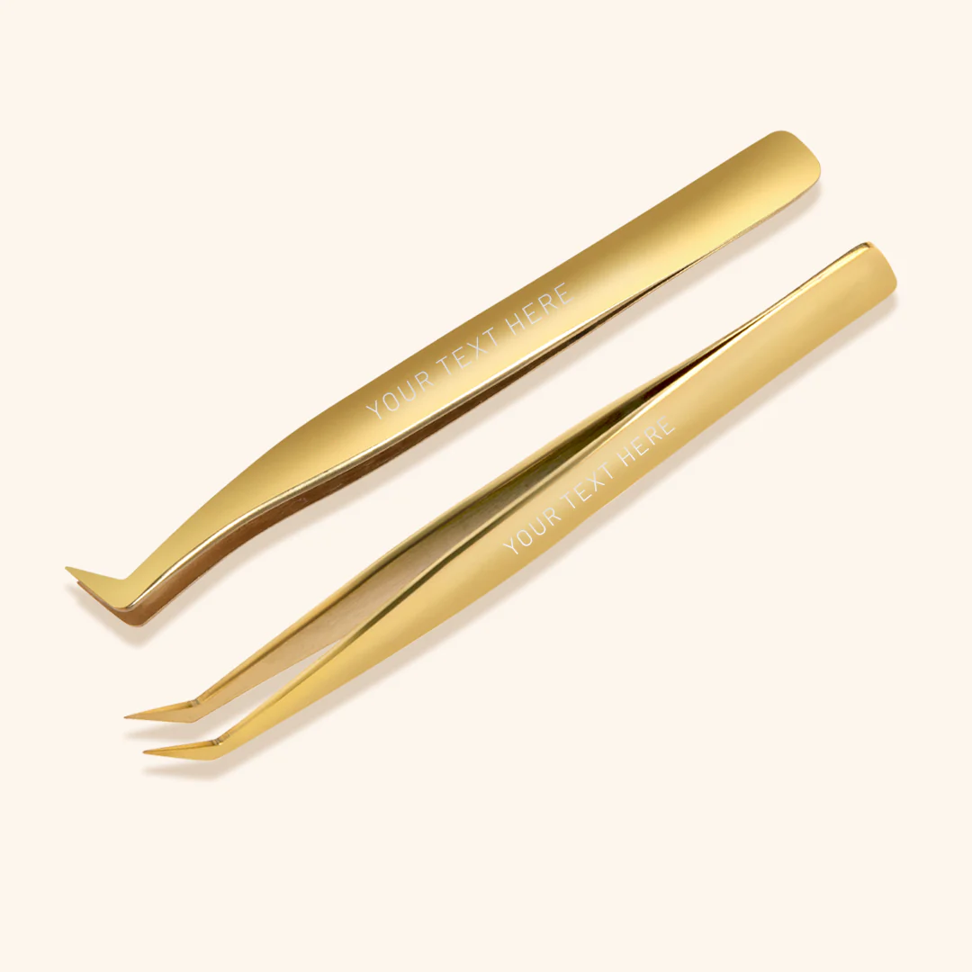Volume Eyelash Extensions Tweezers With Engraving