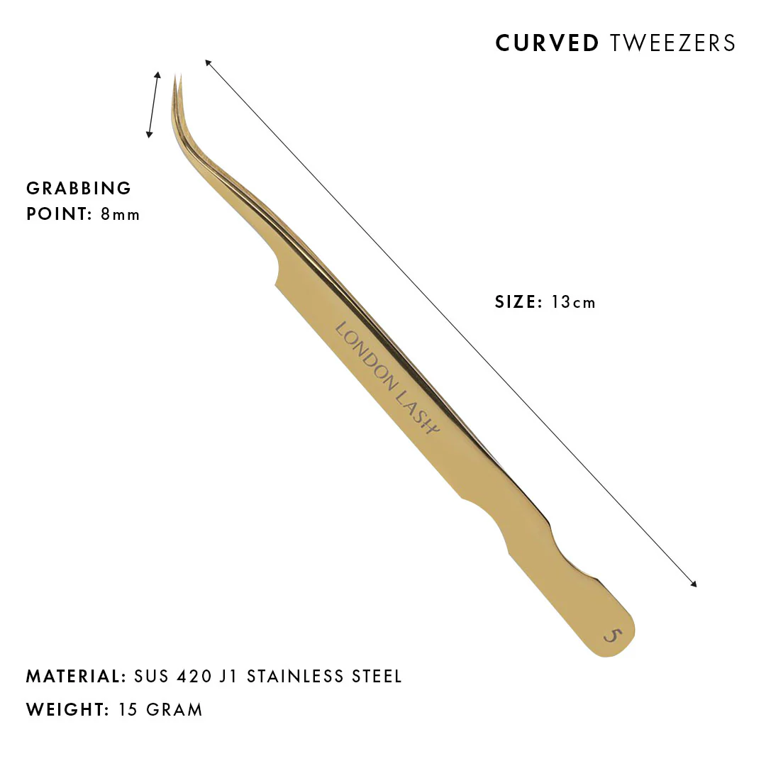 Curved Isolation Eyelash Extensions Tweezers - Image 6