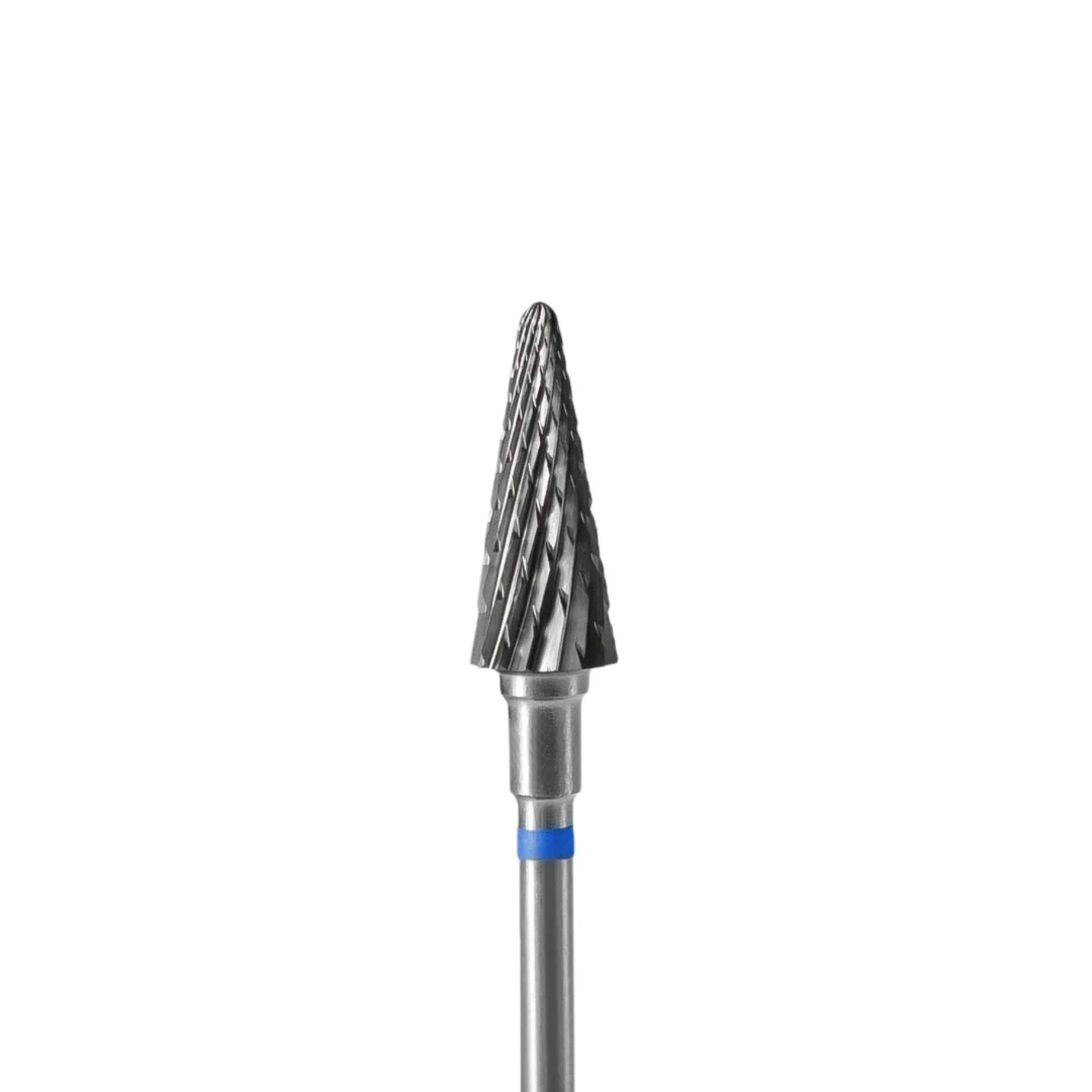 Staleks Pro Carbide "cone" Nail Drill Bit - Blue/6mm