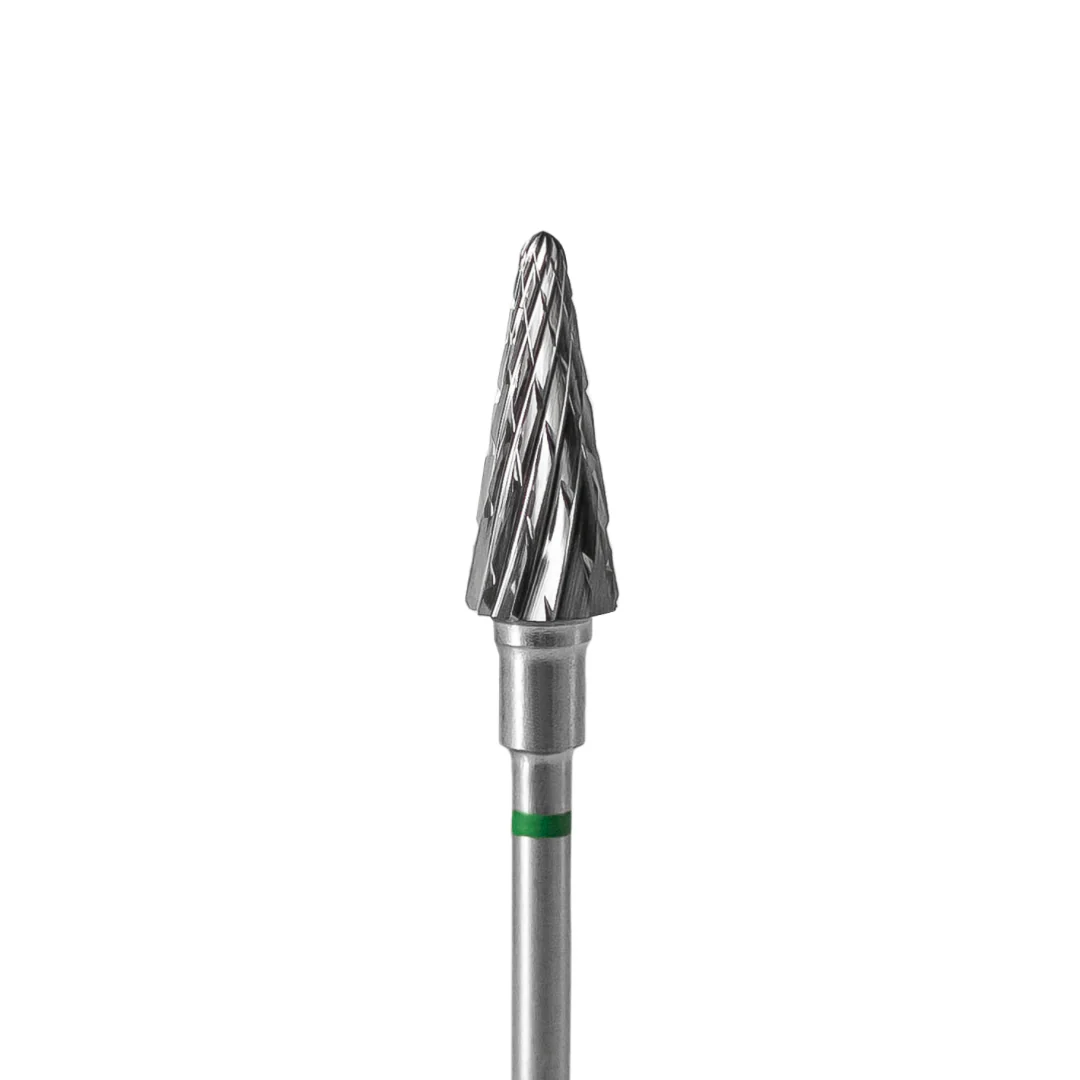 Staleks Pro Carbide "cone" Nail Drill Bit - Green/6mm