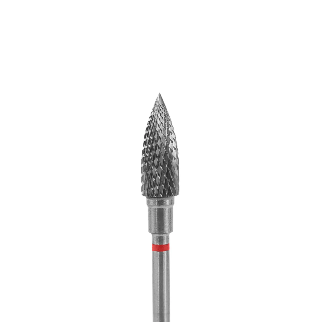 Staleks Pro Carbide "flame" Nail Drill Bit - Red/5mm