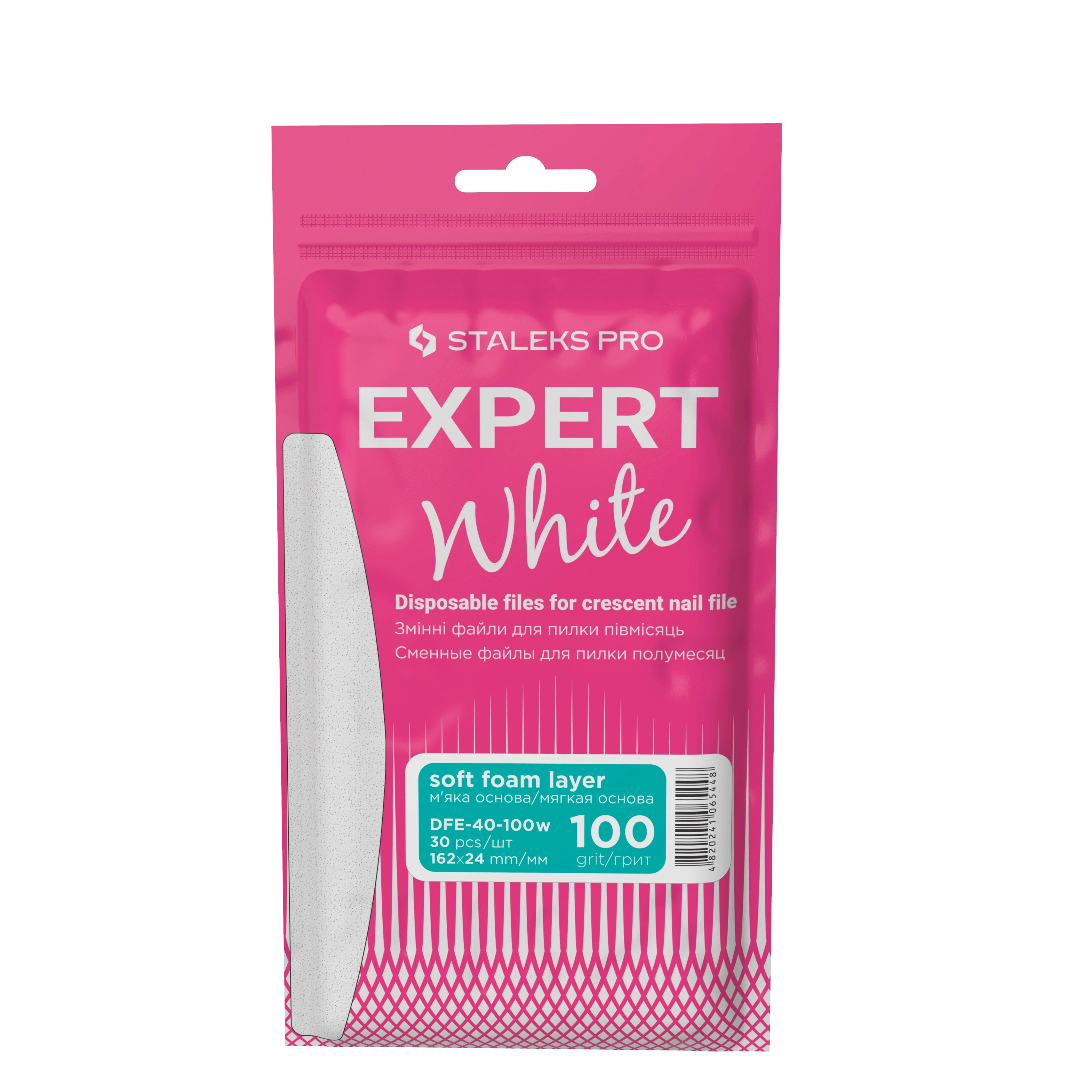 Staleks Pro Disposable Files For Crescent Nail File (soft base) - Expert 40